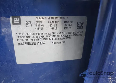 2014 Cadillac Ats Luxury z USA, uszkodzony, nr VIN 1G6AB5RX2E0110862